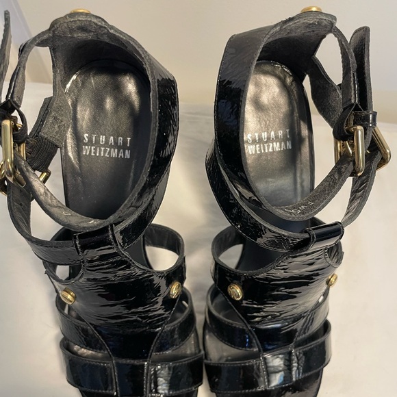 Stuart Weitzman Patent Leather Platform Sandals - Picture 9 of 10